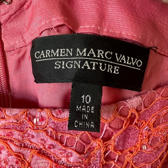 Carmen Marc Volvo pink beaded lace dress - Picture 7 of 7